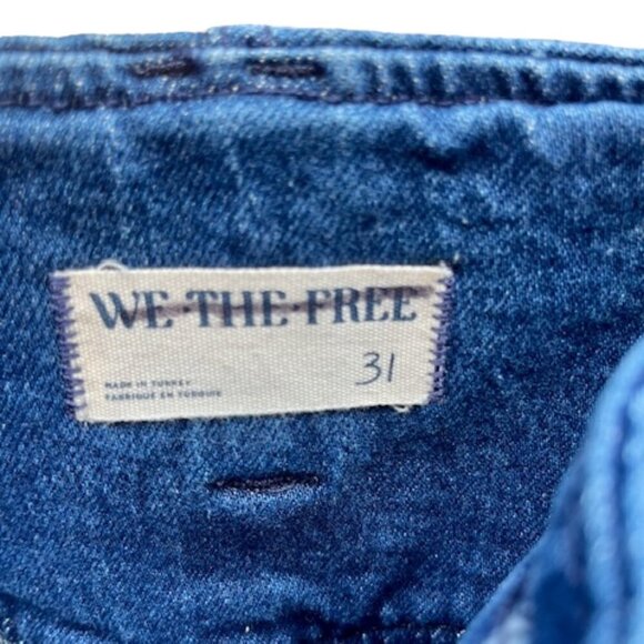 Free People NWT We The Free Emmy Split Hem Blue Boot Cut Jean SIZE 31 - Picture 9 of 15